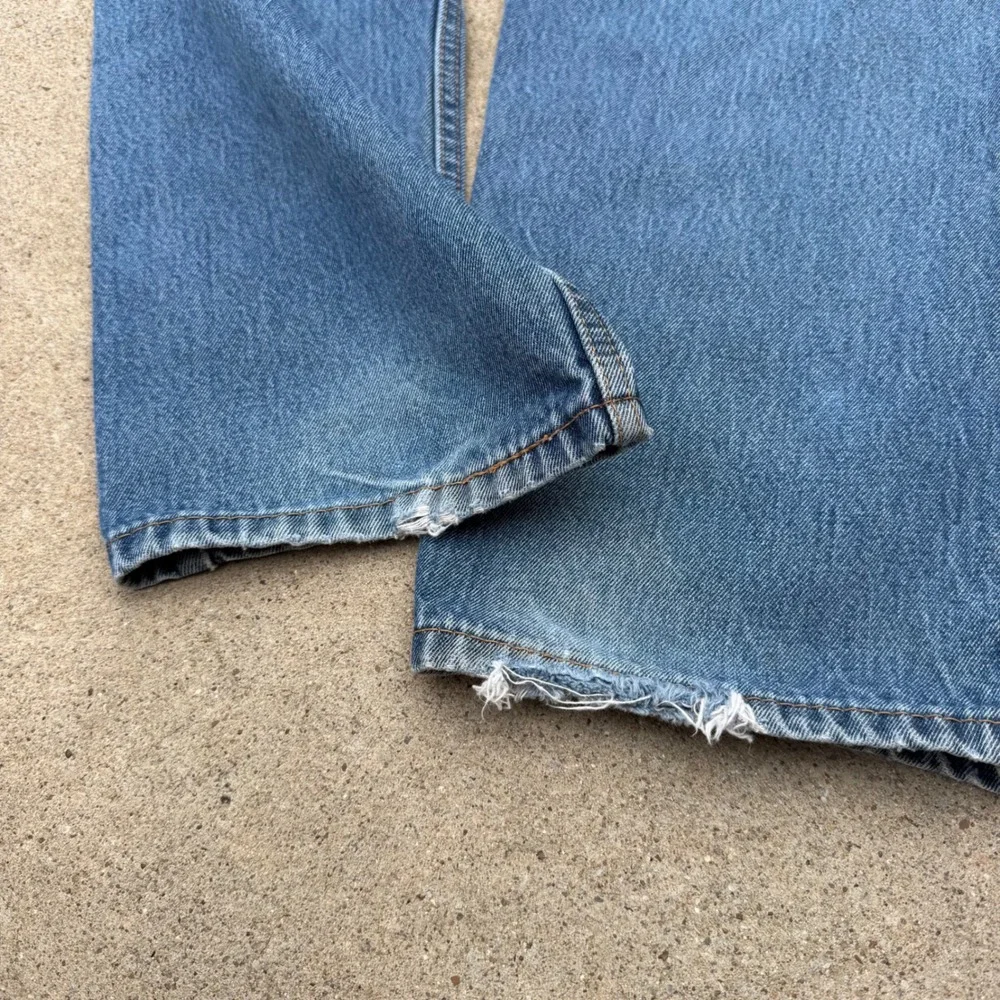 LEVI'S | Mens 505 Jeans 36W x 30L Blue Streetwear Y2K Distressed Denim - Picture 8 of 10